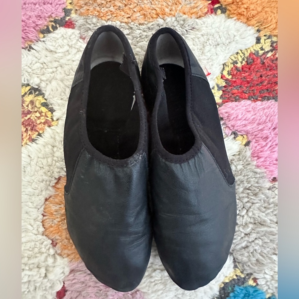 Bloch jazz shoes black leather dance 6.5 EUC